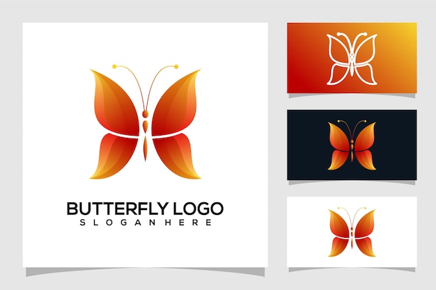 Desenho de logotipo de borboleta