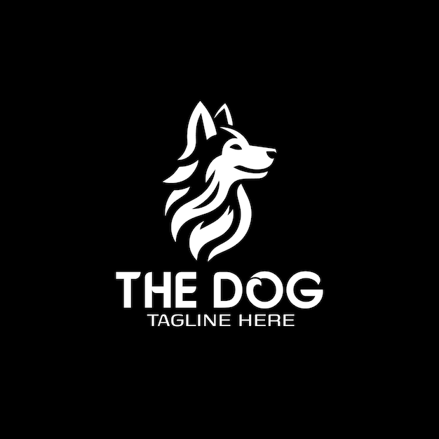 Desenho de logotipo de cachorro de estimação