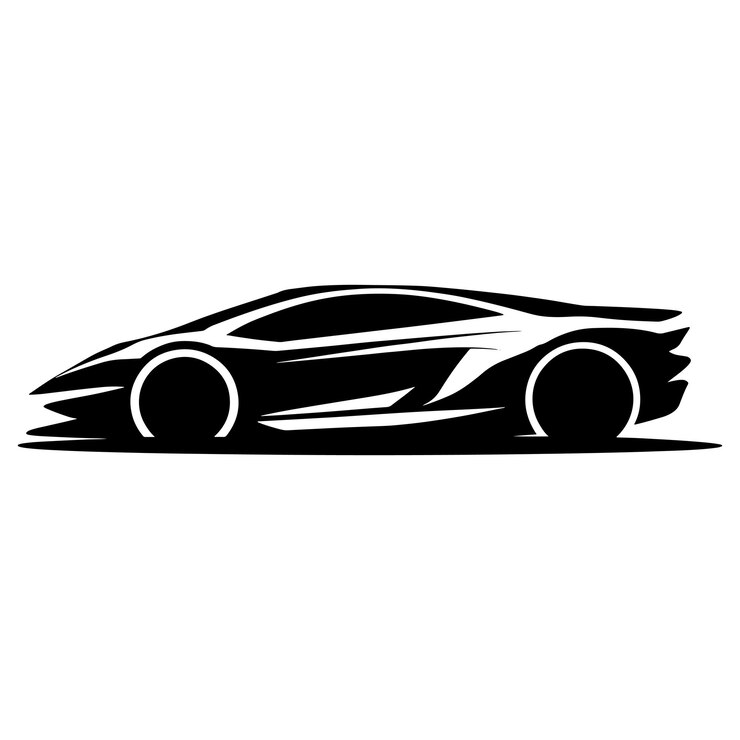 Desenho de logotipo de carro Silhueta de carro
