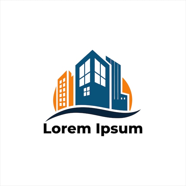 Desenho de logotipo de casa colorido de alta qualidade desenho de ilustração vetorial