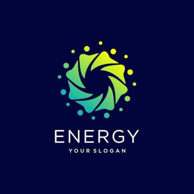 Vetor desenho de logotipo de energia com ideia abstrata criativa