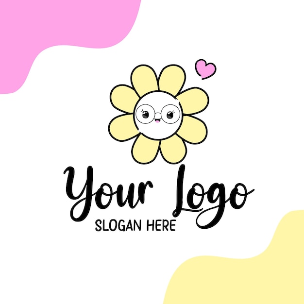 Desenho de logotipo de flor bonito