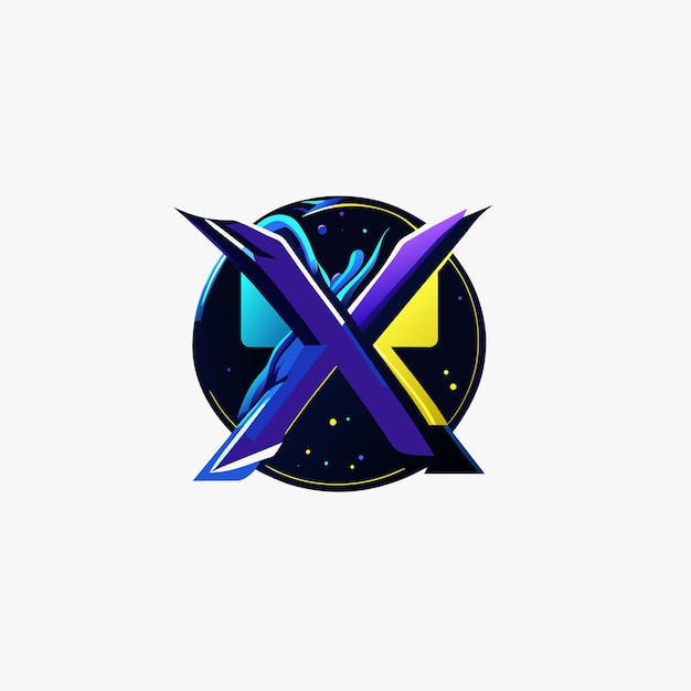Desenho de logotipo de gradiente colorido de letra x