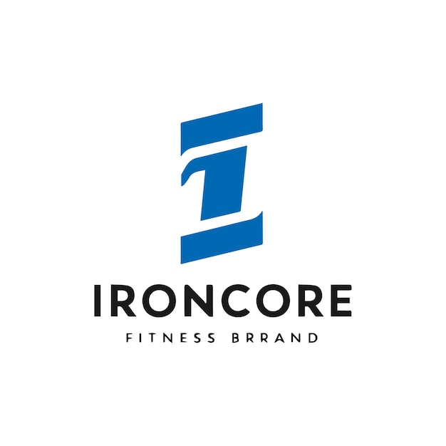 Desenho de logotipo de I para a Fitness Company