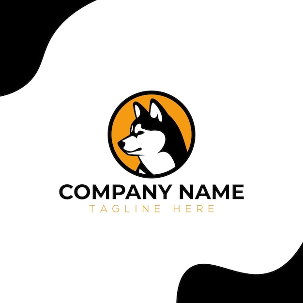 Desenho de logotipo de ilustração moderna minimalista para cães