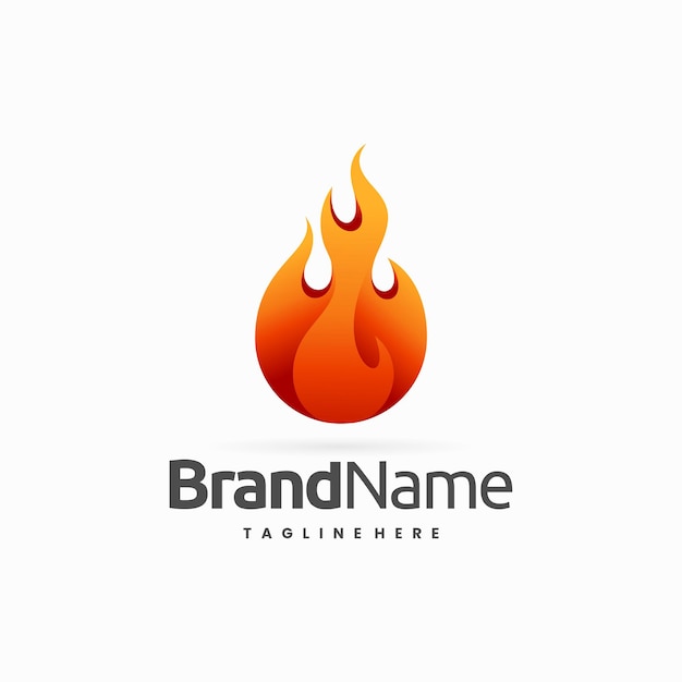 Desenho de logotipo de incêndio incrível