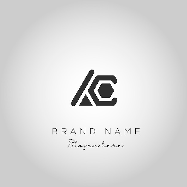 Desenho de logotipo de letra AC Logotipo AC com vetor eps