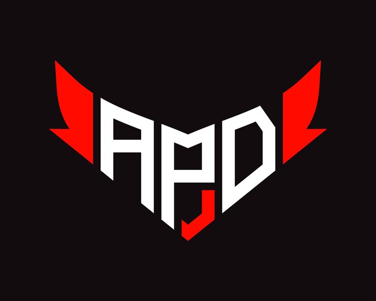 Vetor desenho de logotipo de letra apd