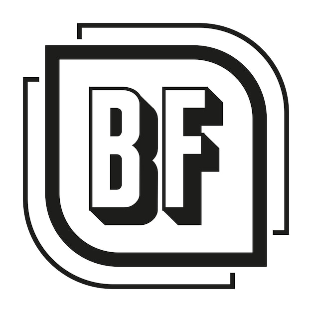 Vetor desenho de logotipo de letra bf logotipo bf monograma conceito de ícone de logotipo bf desenho de letra