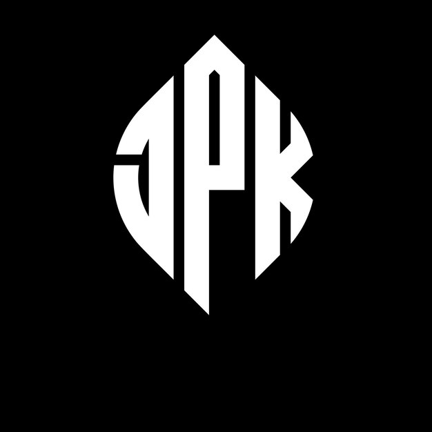 Vetor desenho de logotipo de letra circular jpk com forma de círculo e elipse jpk letras elípticas com estilo tipográfico as três iniciais formam um logotipo de círculo jpk círculo emblem abstract monograma letra mark vector