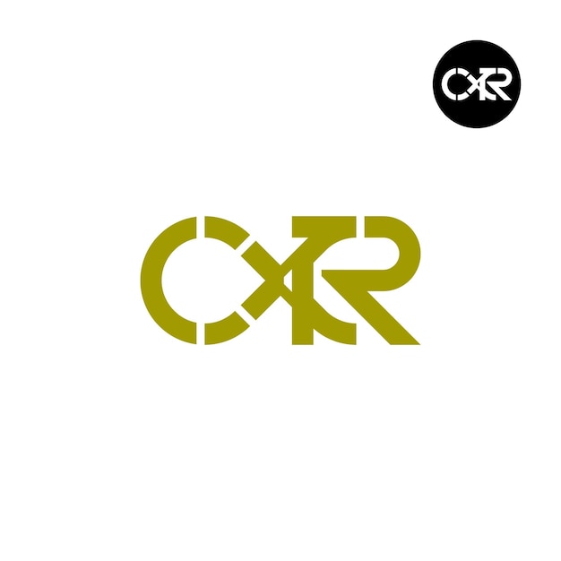 Vetor desenho de logotipo de letra cxr monograma