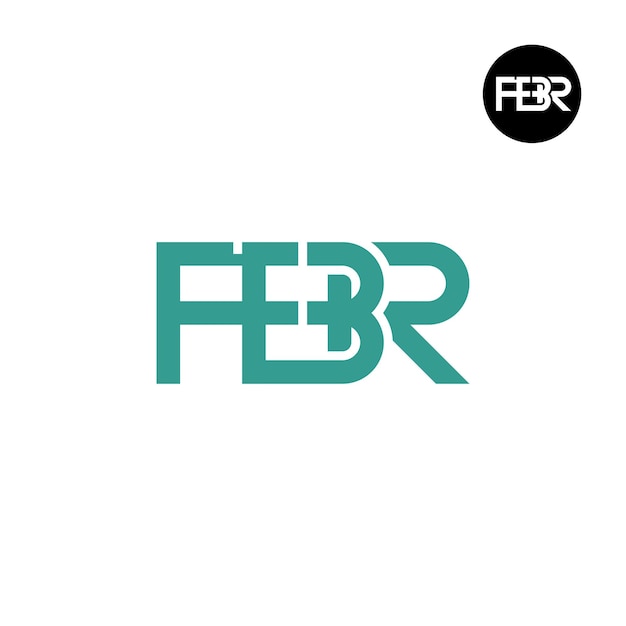 Vetor desenho de logotipo de letra fbr monograma