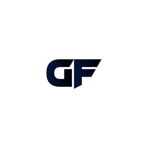 Vetor desenho de logotipo de letra gf