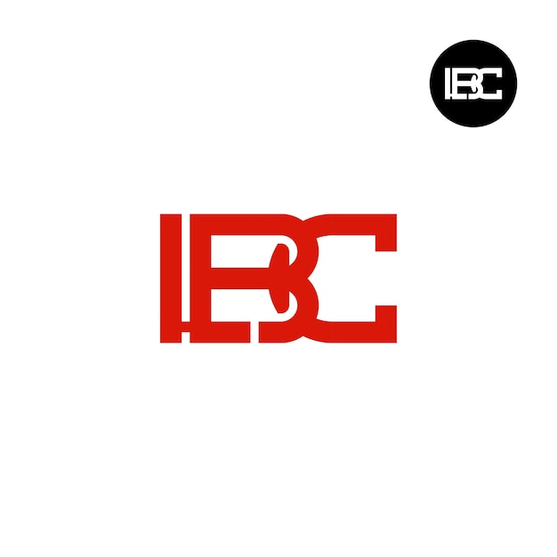 Vetor desenho de logotipo de letra lbc monogram