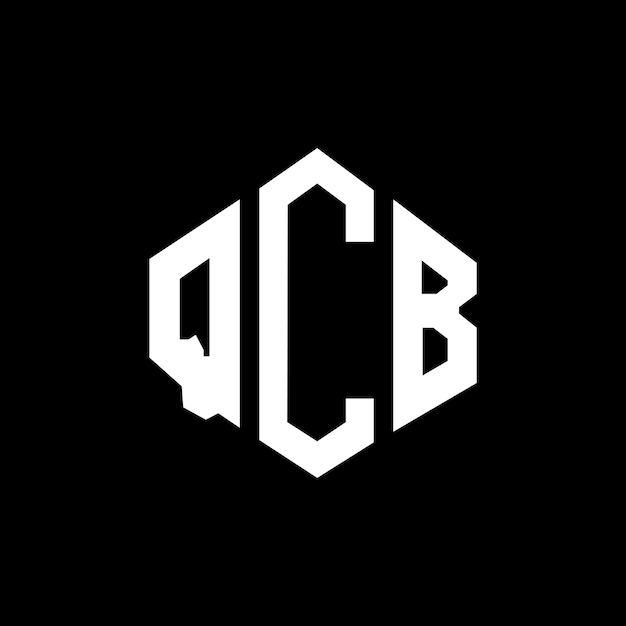 Desenho de logotipo de letra qcb com forma de polígono qcb polígono e forma de cubo design de logotipo qcb hexágono modelo de logotipo vetorial cores brancas e pretas qcb monograma logotipo de negócios e imóveis