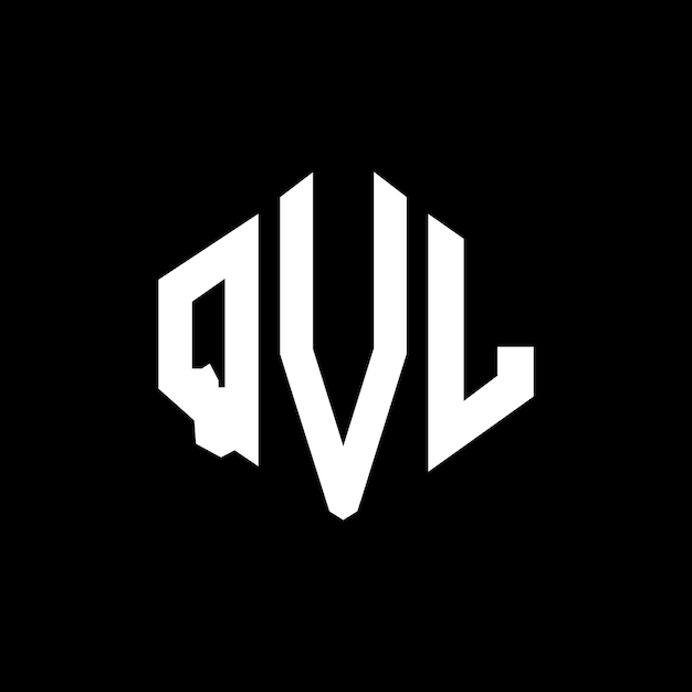 Vetor desenho de logotipo de letra qvl com forma de polígono qvl polígono e forma de cubo design de logotipo qvl hexágono modelo de logotipo vetorial cores brancas e pretas qvl monograma logotipo de negócios e imóveis