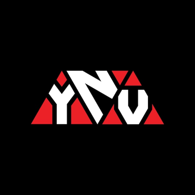 Vetor desenho de logotipo de letra triangular ynv com forma de triângulo triângulo ynv
