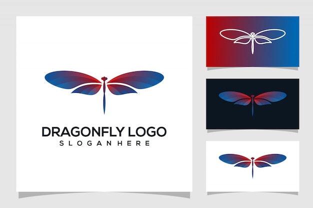 Desenho de logotipo de libélula