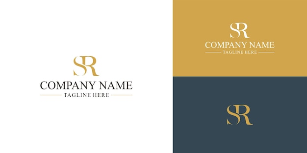 Desenho de logotipo de monograma vetorial sr logotipo de letra criativa para coleção de modelos de negócios e empresas