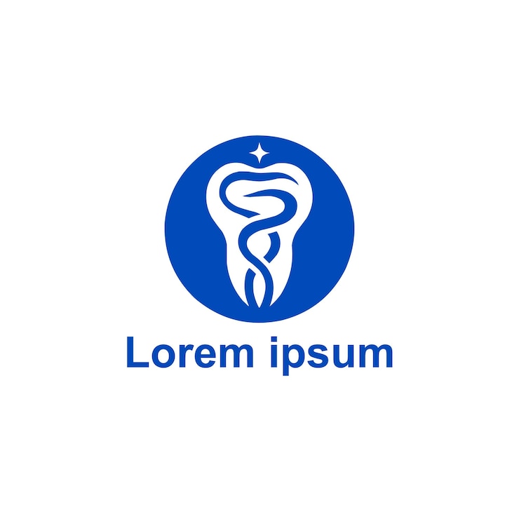 Vetor desenho de logotipo dental vetorial