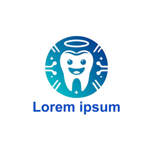 Desenho de logotipo dental vetorial