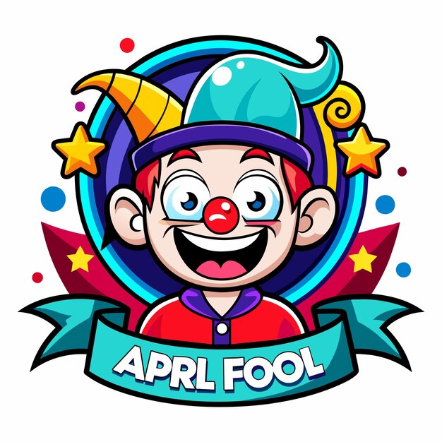 Desenho de logotipo do april fool vector