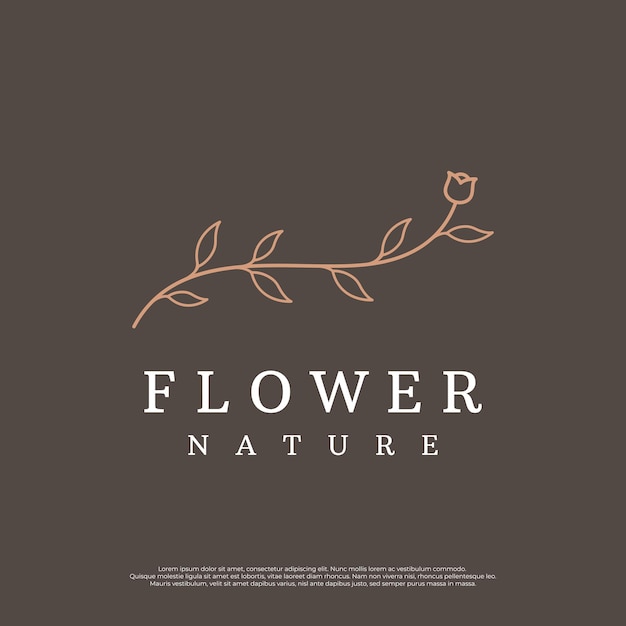 Desenho de logotipo feminino orgânico botânico orgânico desenhado à mão para fotógrafo de crachá de casamento florista e beleza