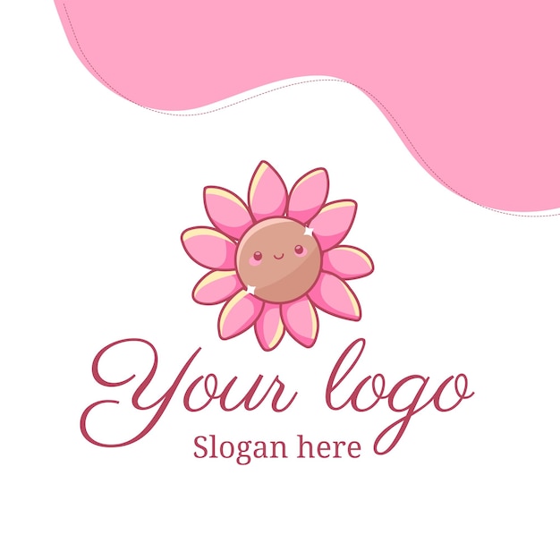 Desenho de logotipo flores bonitas Ilustração vetorial