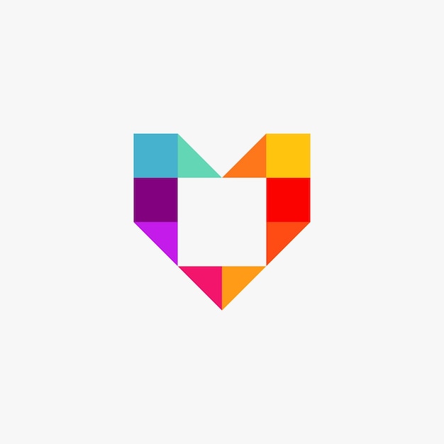 Desenho de logotipo Geometric Love para a sua empresa