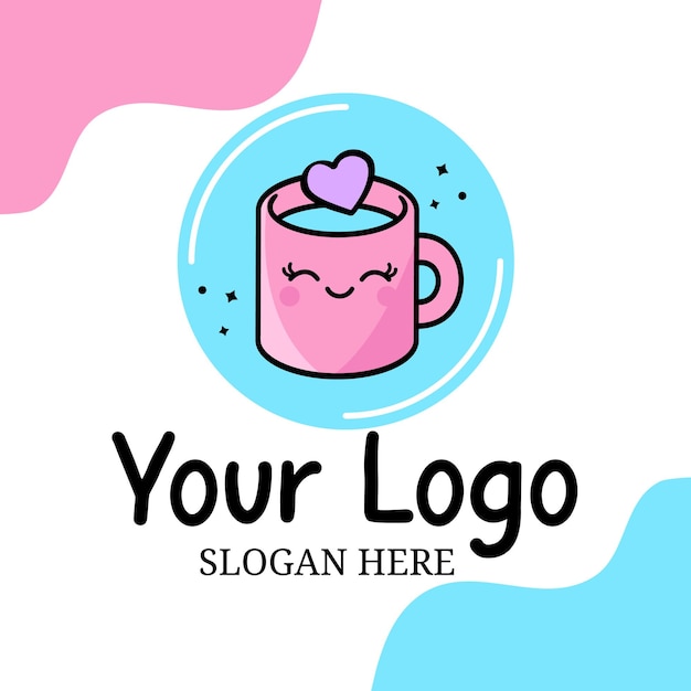 Desenho de logotipo kawaii vector