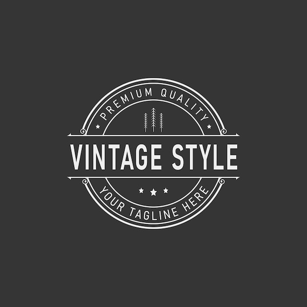 Desenho de logotipo retro vintage