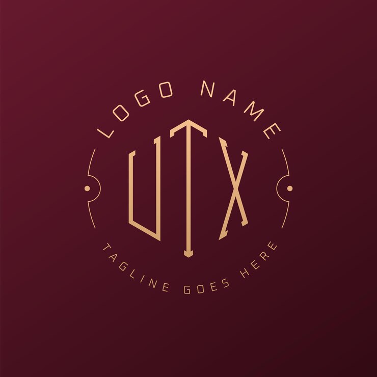 Vetor desenho de logotipo utx de luxo letra elegante utx monograma logotipo minimalista polígono utx modelo de design de logotipo