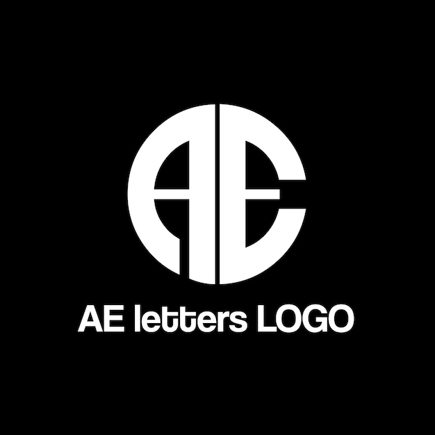 Vetor desenho de logotipo vetorial de letras ae