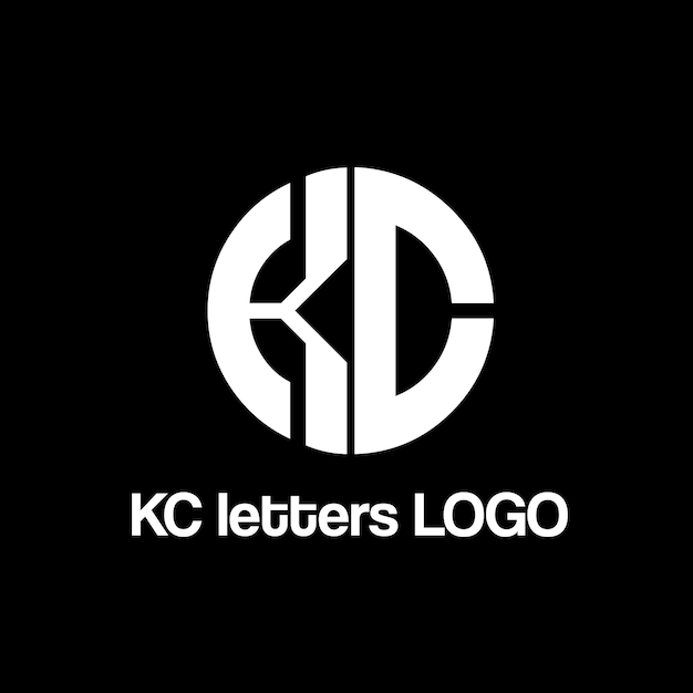 Vetor desenho de logotipo vetorial de letras kc