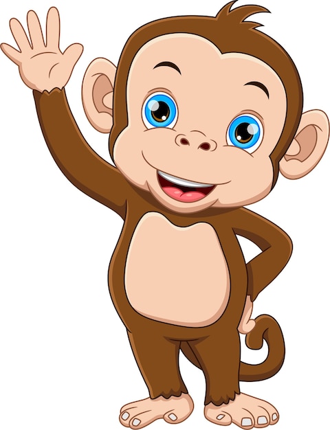 Desenho De Macaco Infantil. Macaco Dos Desenhos Animados, Selvagem E Alegre  Mão Desenhada Ilustração Vetorial. Royalty Free SVG, Cliparts, Vetores, e  Ilustrações Stock. Image 50487124