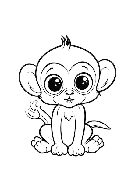 Desenho de Macaco Para Colorir - Tem Pra Adultos e Crianças!