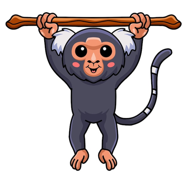 desenho de macaco-aranha bonito com sinal em branco 14597429 Vetor