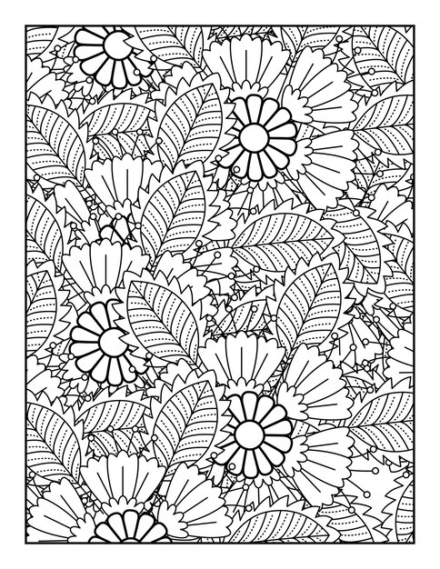 Desenho de Mandala flor para Colorir