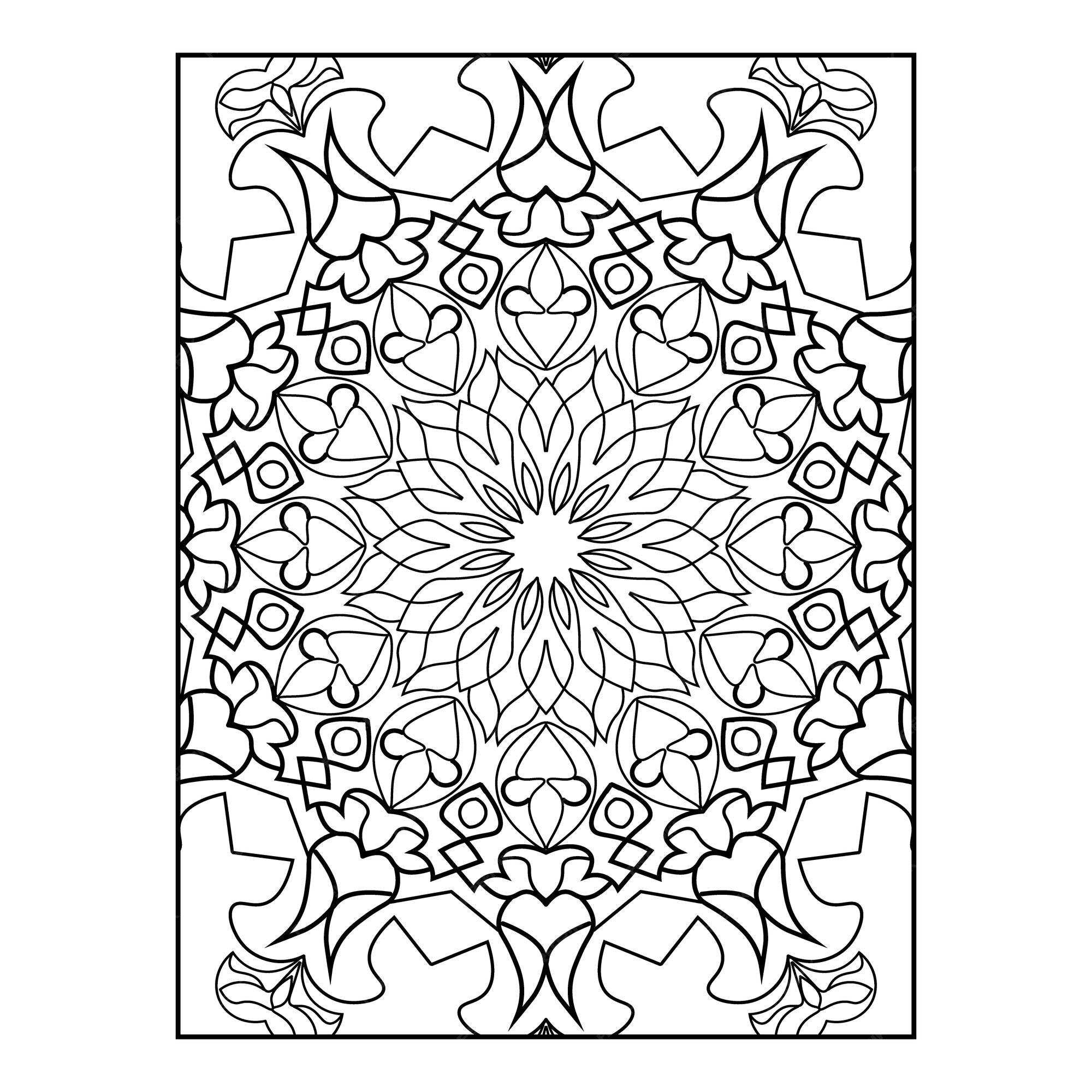 páginas para colorir mandala 7673703 Vetor no Vecteezy