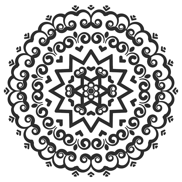 Desenho de mandala de vetor