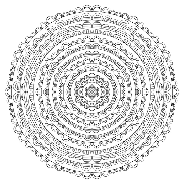 Desenho de mandala de vetor