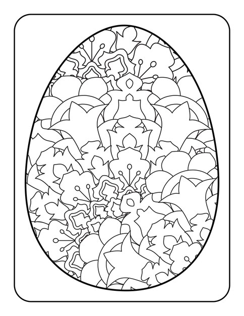 Desenho de mandala floral para colorir