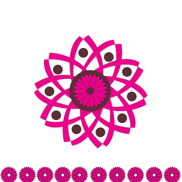 Desenho de mandala floral