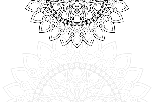 Desenho de mandala ornamental de luxo