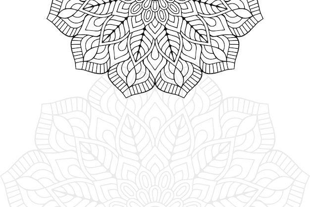 Desenho de mandala ornamental de luxo