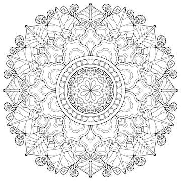 Mandala para Colorir com Números - Desenhos para Colorir para Adultos