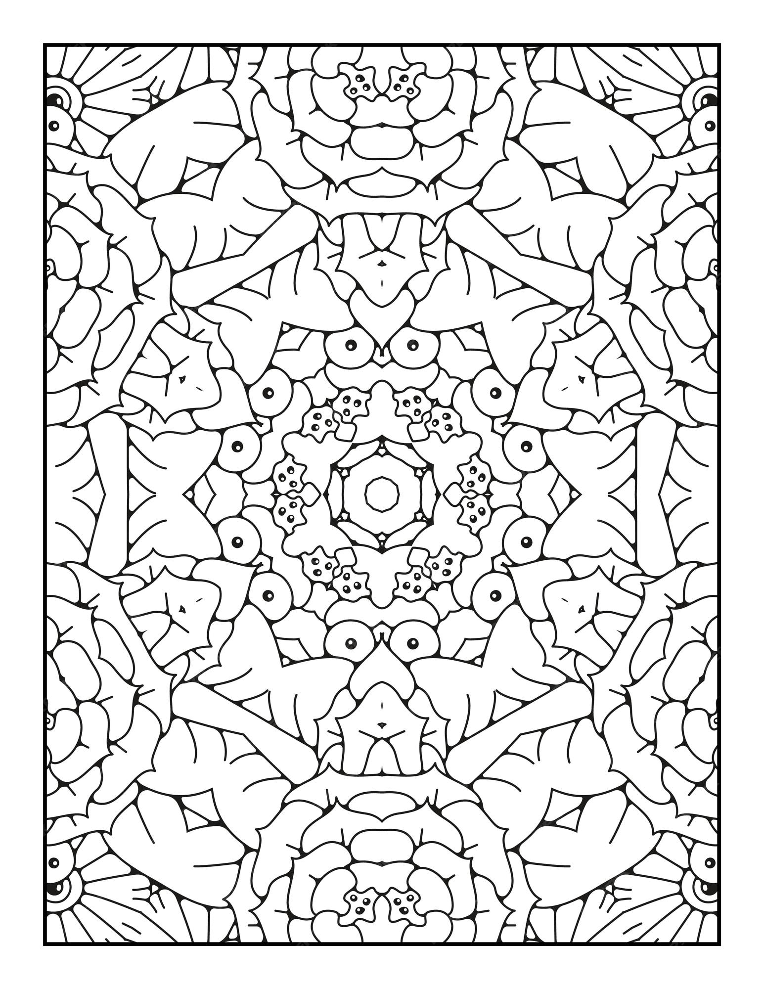 Desenho de mandala para colorir desenho de contorno de mandala para colorir  desenho para colorir para crianças e adultos