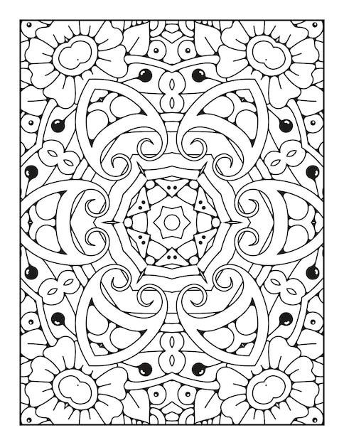 Desenho de mandala para colorir desenho de contorno de mandala para colorir  desenho para colorir para crianças e adultos