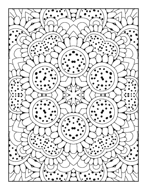 Desenho de mandala para colorir desenho de contorno de mandala para colorir  desenho para colorir para crianças e adultos