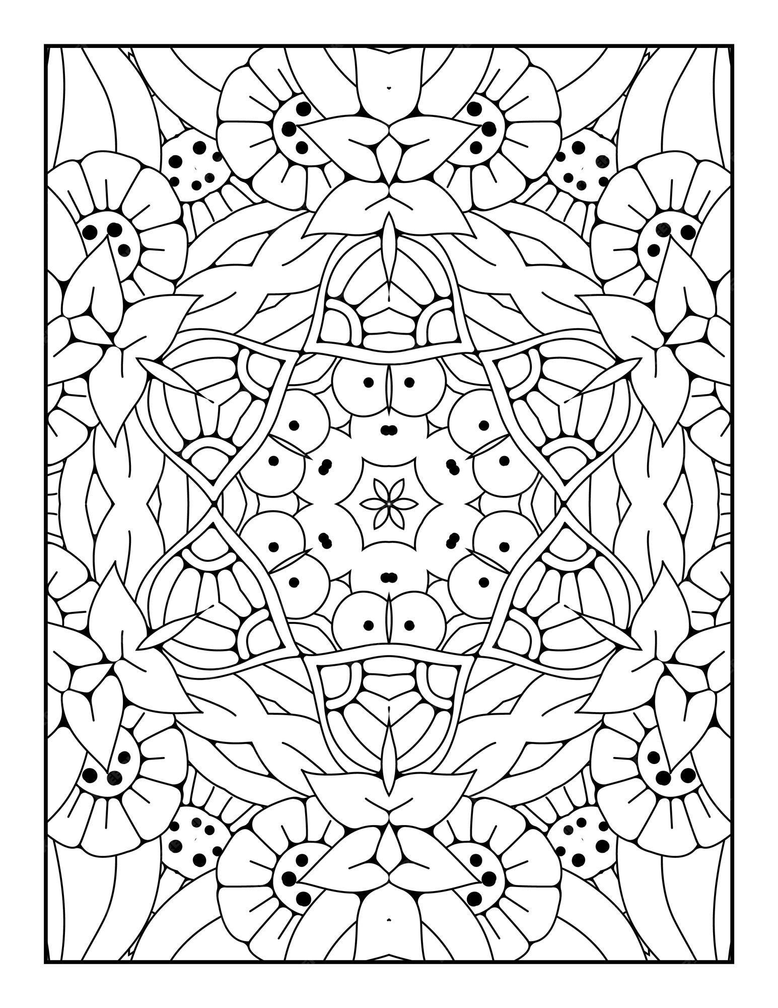 Desenho de mandala para colorir desenho de contorno de mandala para colorir  desenho para colorir para crianças e adultos